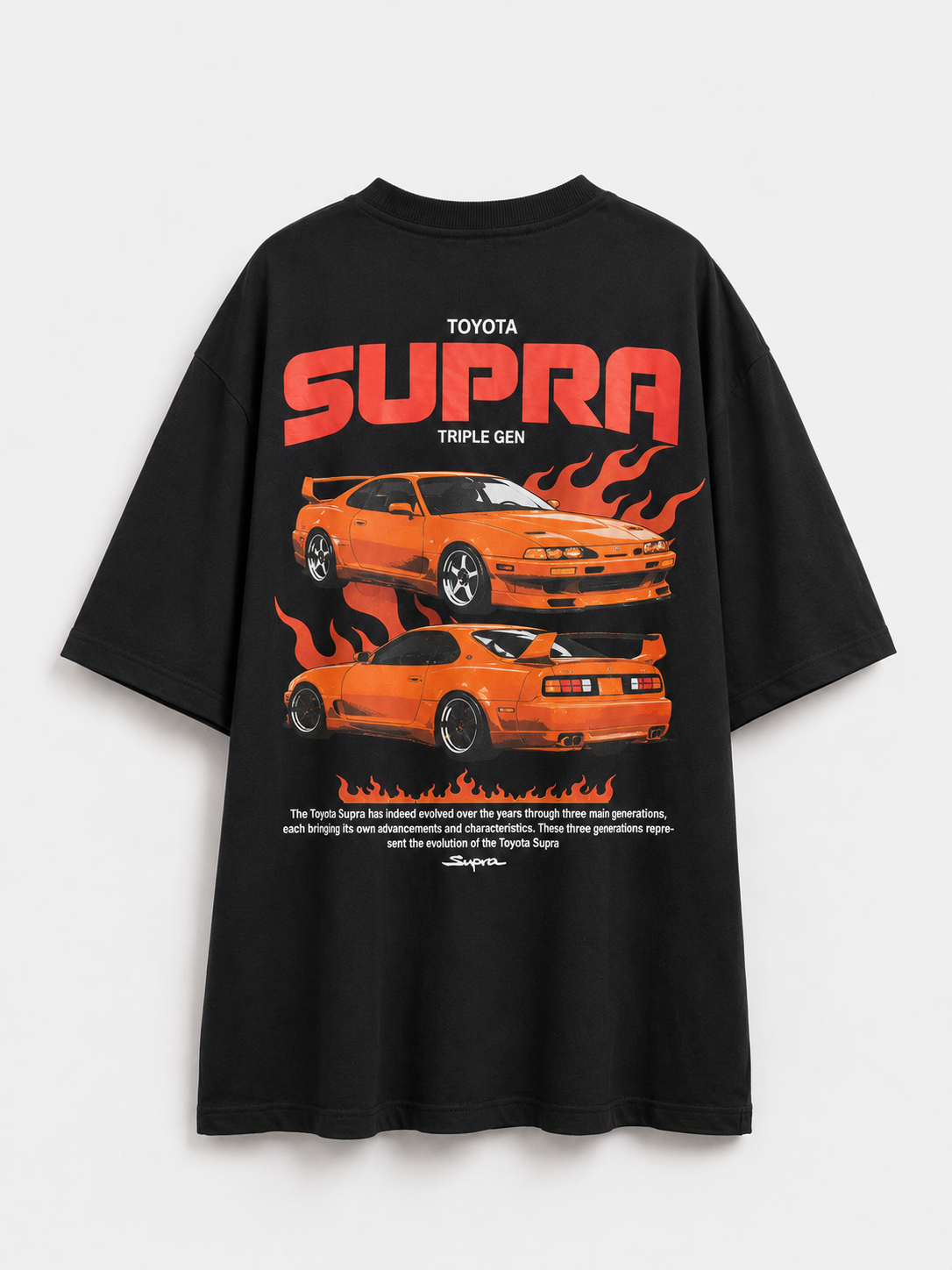 Black Toyota Supra Backprint T-Shirt |ONYX MENS| JAMNAGAR