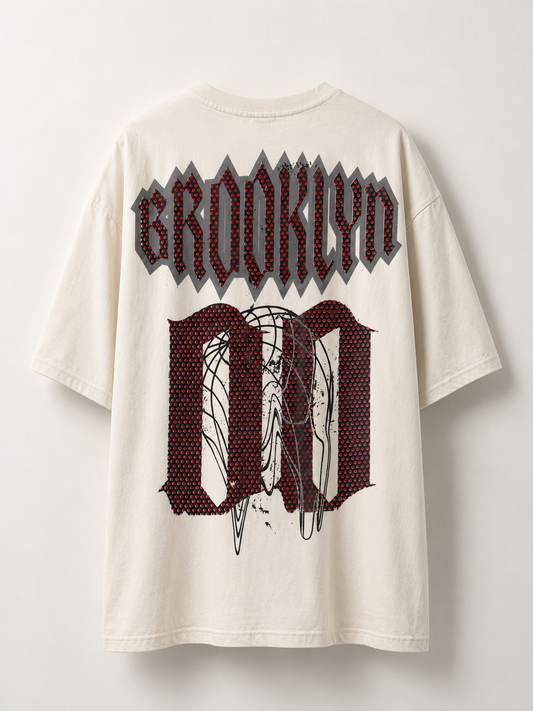 Cream Backprint Brooklyn T-Shirt | ONYX MENS | JAMNAGAR