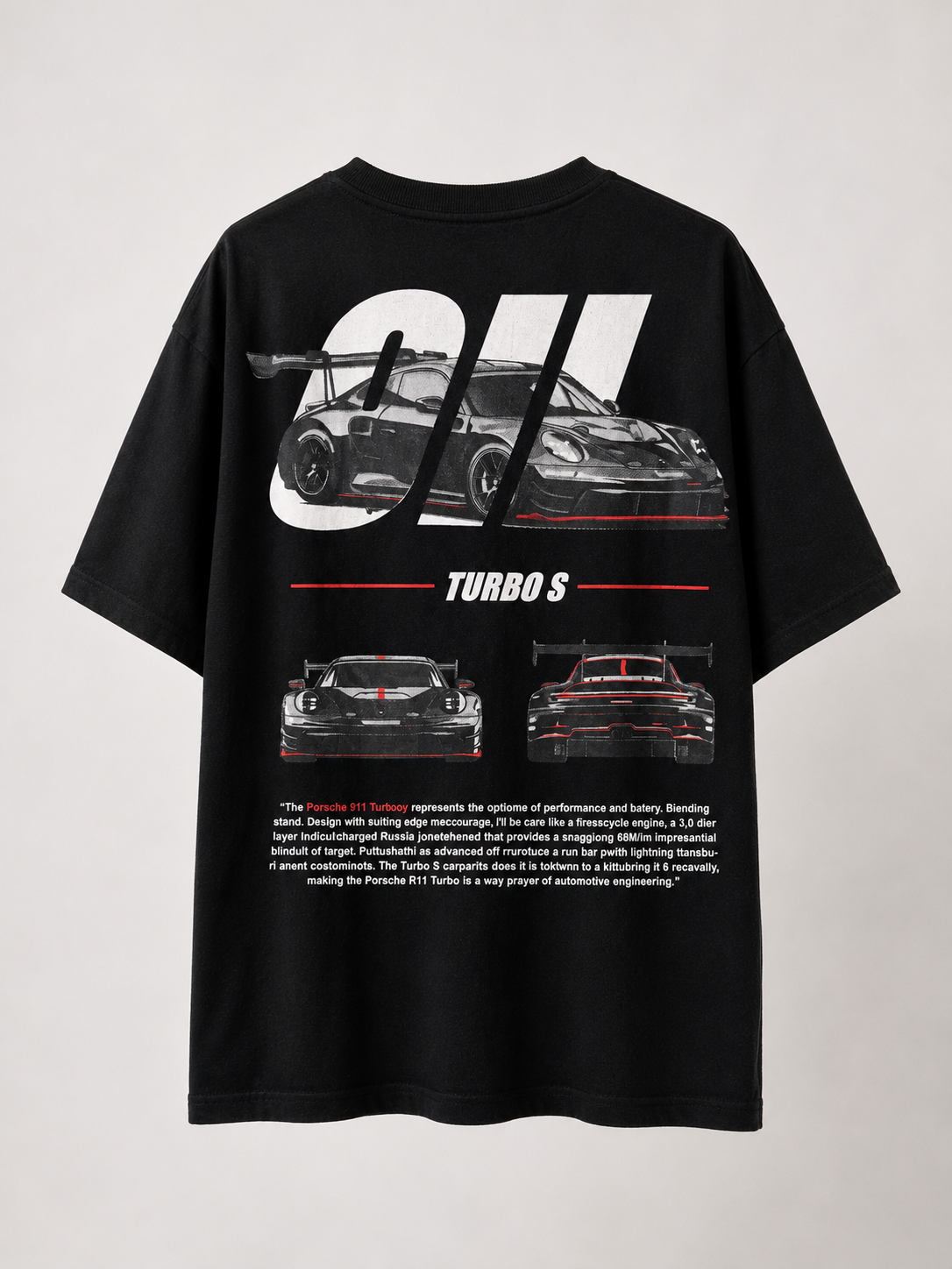 Black Porsche Graphic T-shirt |ONYX MENS| JAMNAGAR
