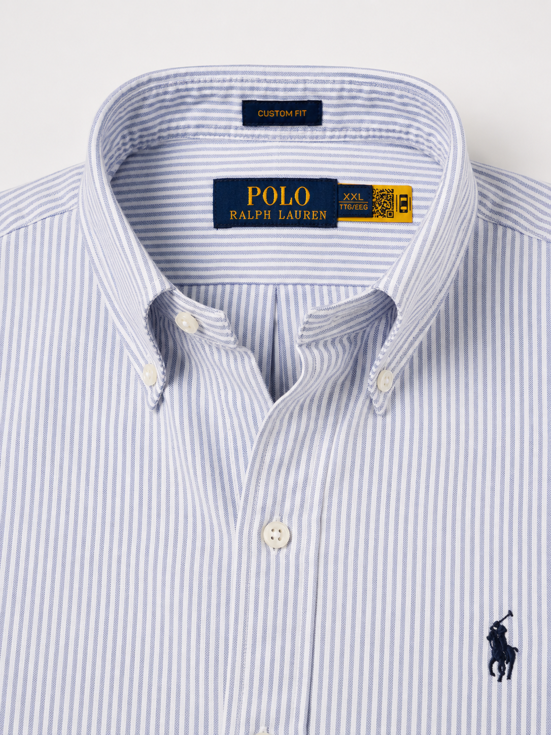 blue oxford stripe shirt